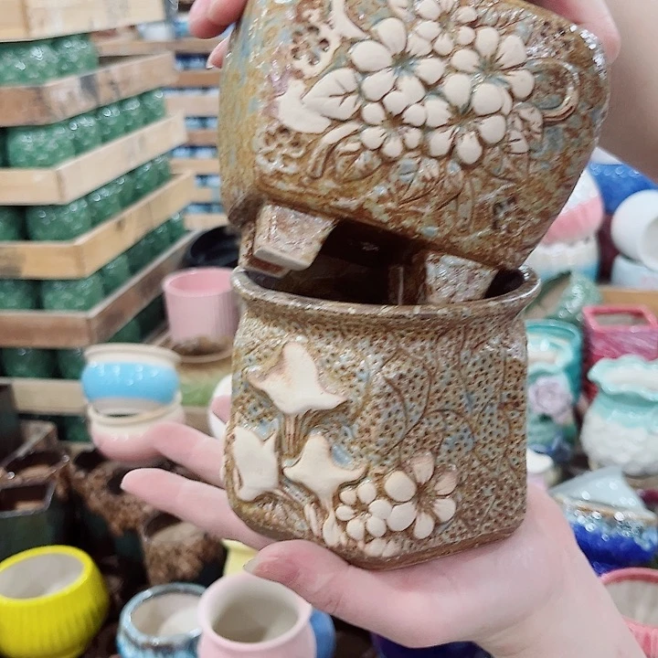 有孔.凑单10元陶瓷花盆发货！