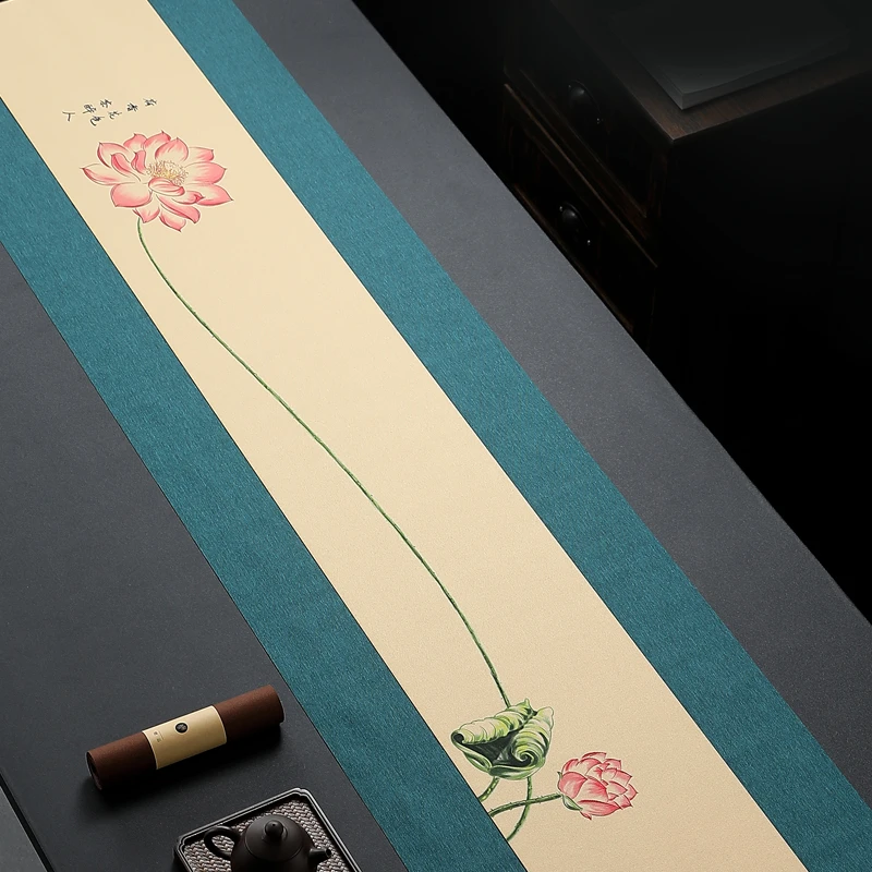 防水茶席茶旗茶桌布中国风高端中式禅意茶道配件麻布布艺茶布桌旗