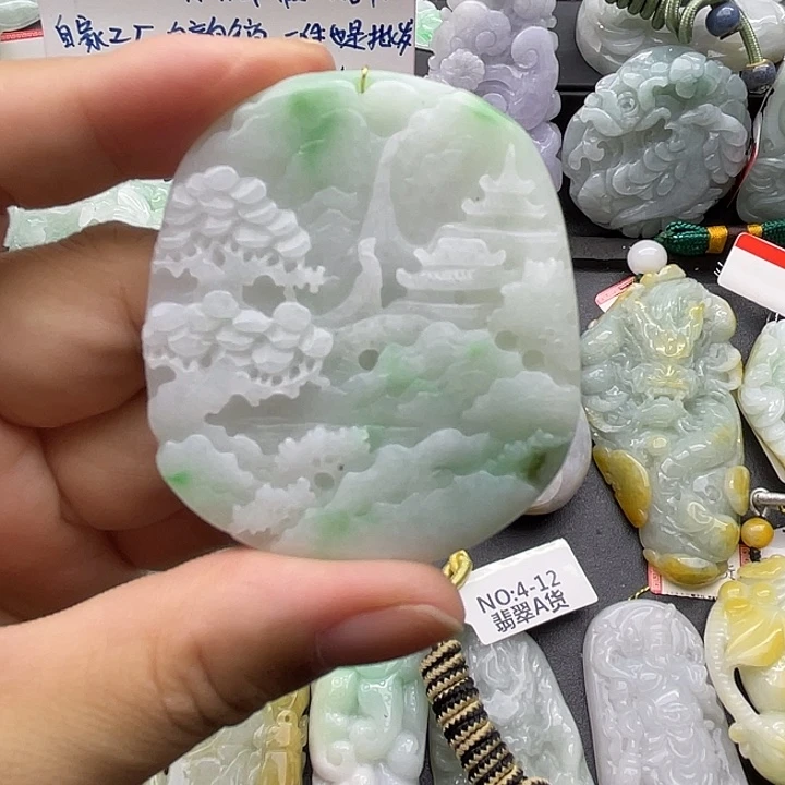 颈饰未镶嵌翡翠天然翡翠