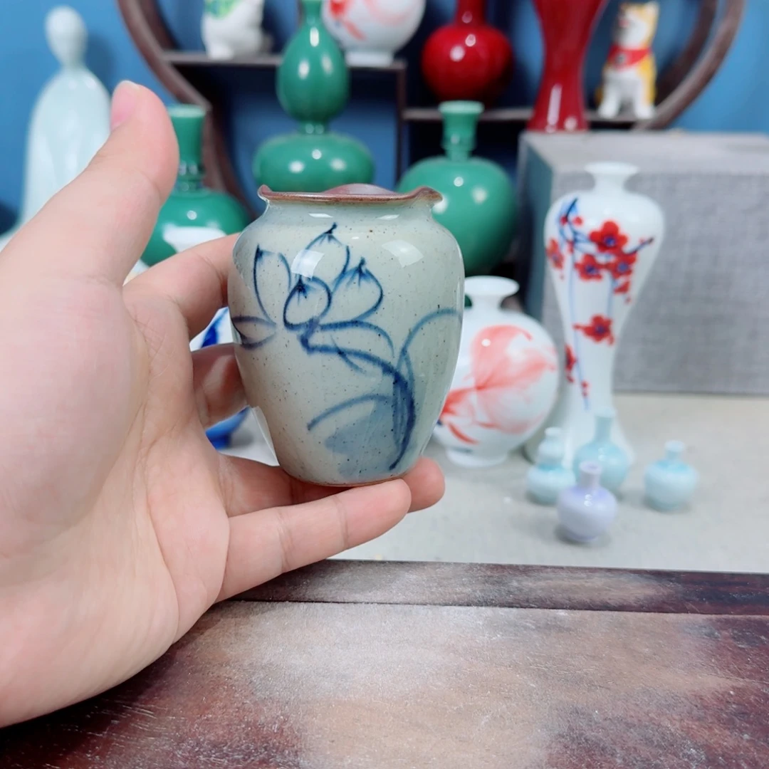 陶瓷手工小花器摆件
