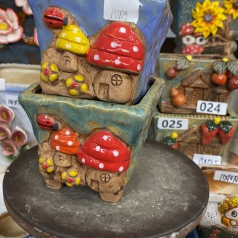 【闪购商品】红陶粗陶材质多肉花盆