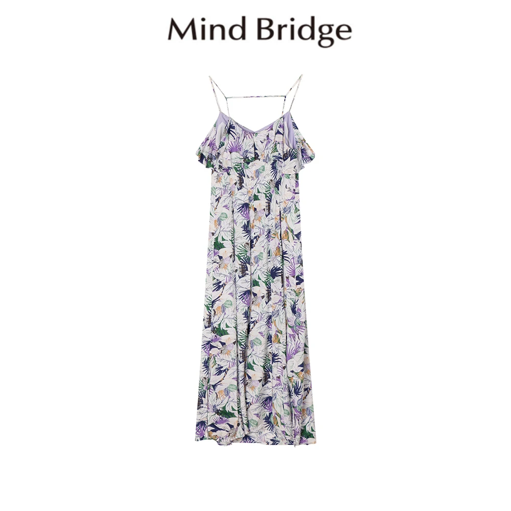 Mind Bridge/心桥宽松连衣裙碎花显瘦气质MB1838-MVOP322Z