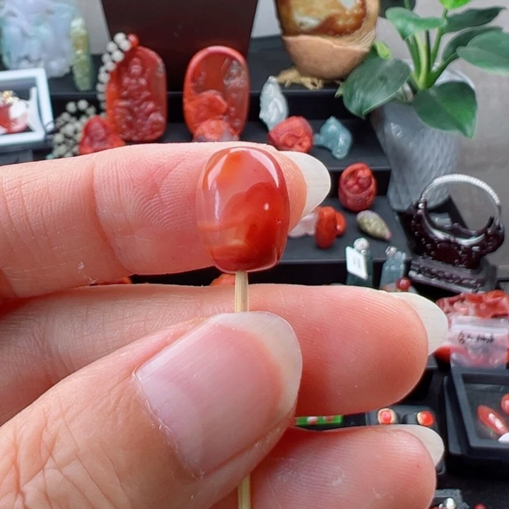 可***我南红玛瑙单珠未镶嵌