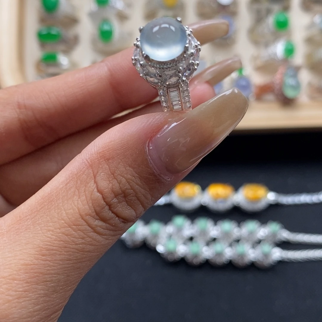 翡翠未镶嵌戒指缅甸天然A货翡翠