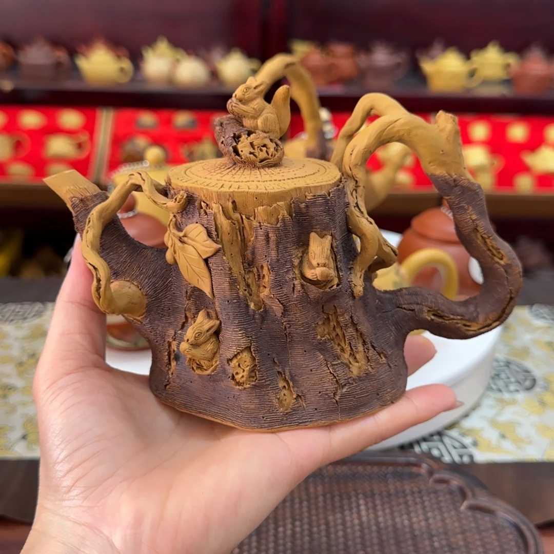 茶壶段泥枯木松鼠