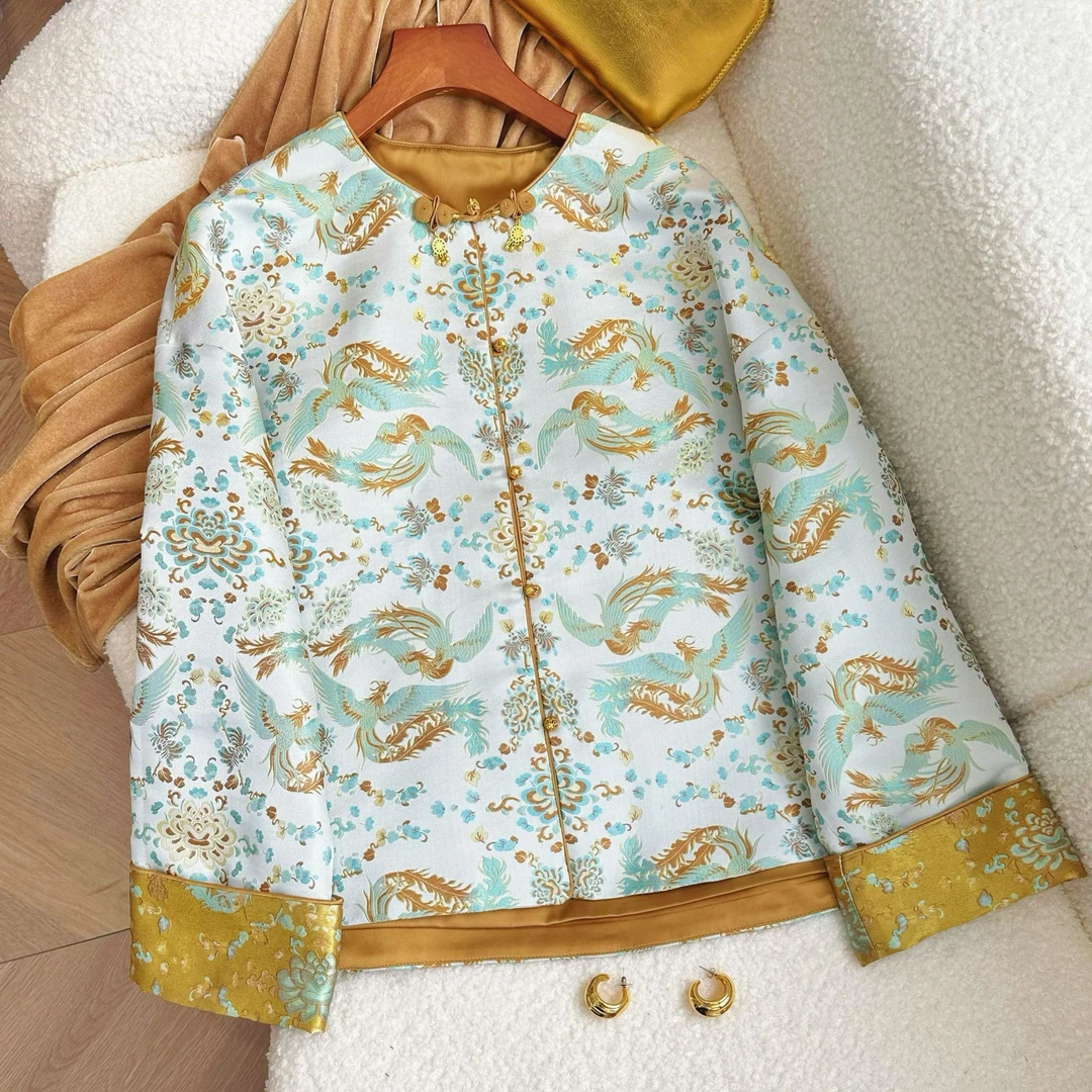 盈盈推荐《凤凰于飞》冬款新款新中式国风百搭外套2641