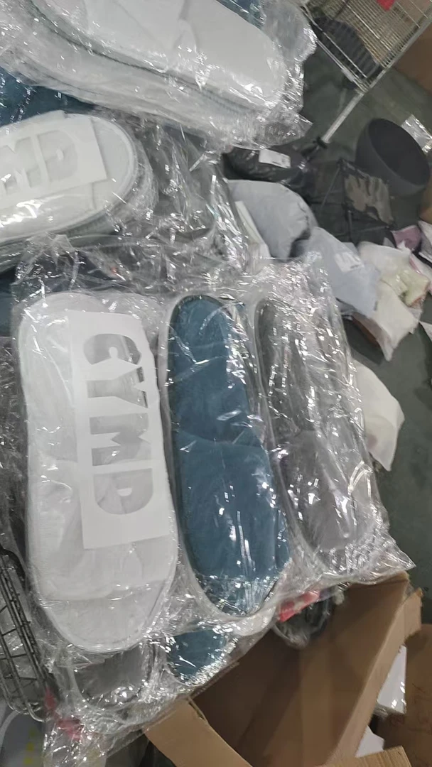 多色秋冬季鱼嘴家居棉拖拖鞋 发6双不分左右脚35穿45码