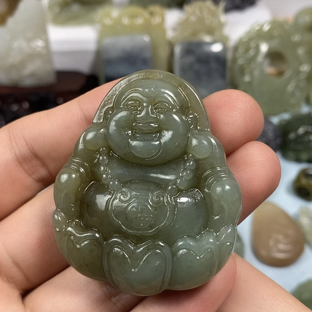 和田玉未镶嵌挂件