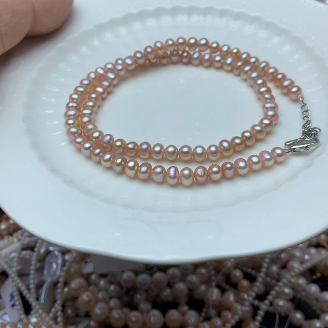 淡水珍珠5-6未镶嵌e1项链