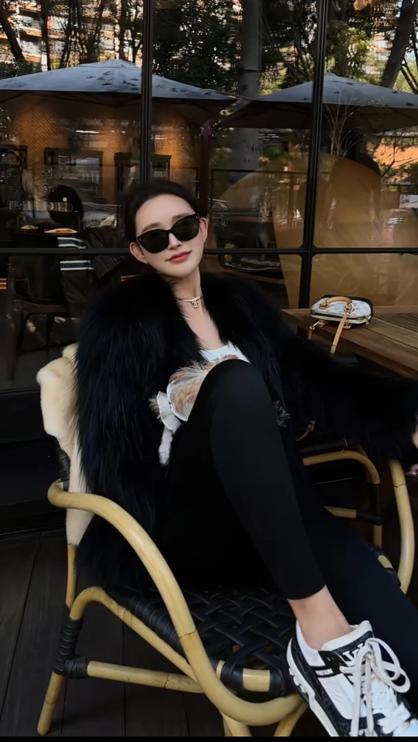 XIAOJUNJUN俊老板专属高端定制版编制芬兰貉子毛皮草外套加厚保暖