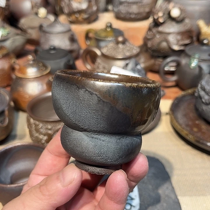 柴烧裸烧茶具放漏726瑕