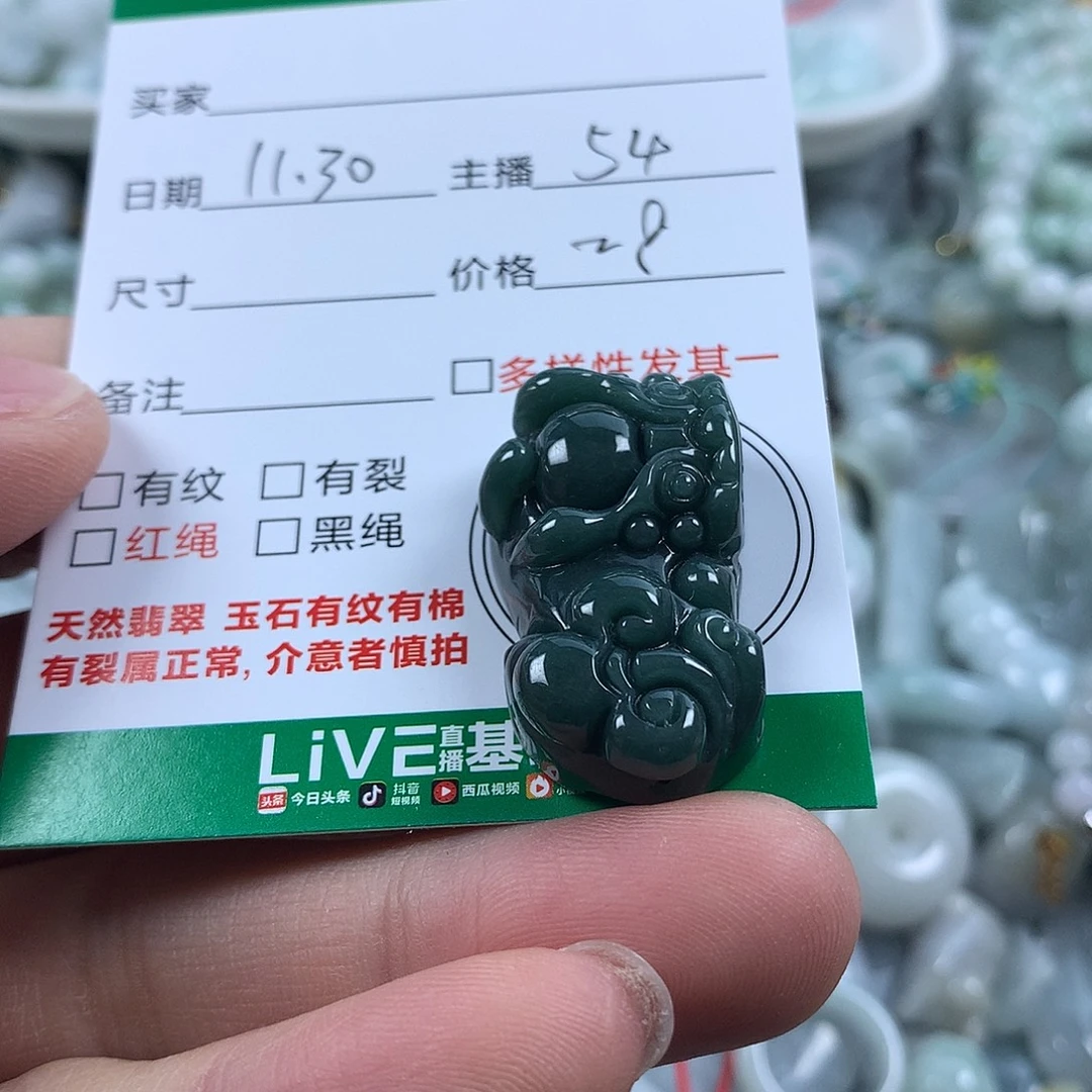 翡翠未镶嵌吊坠(不含链)
