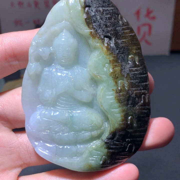 翡翠未镶嵌颈饰保真天然a货翡翠