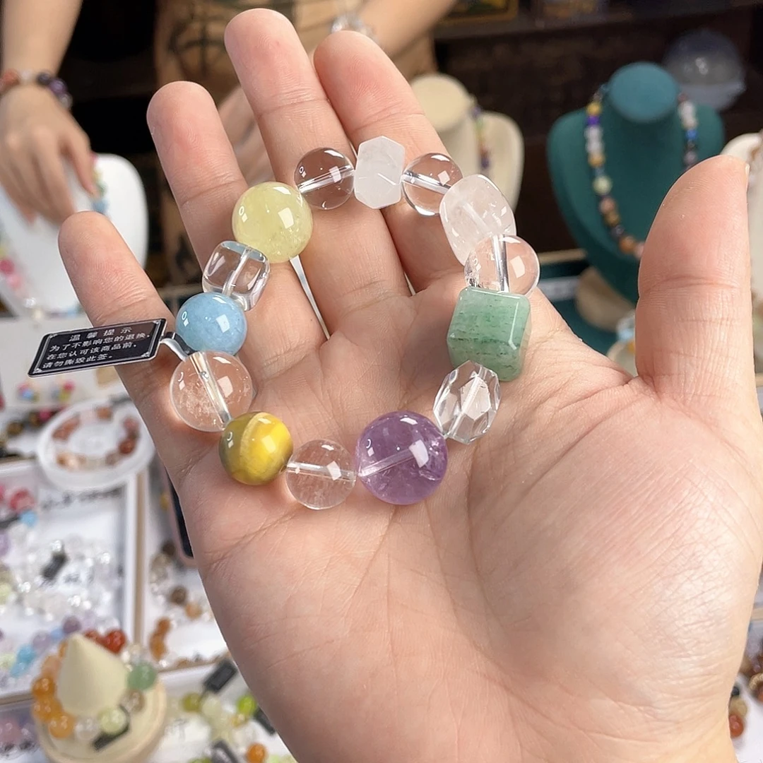 银S925镀金镶嵌手链水晶