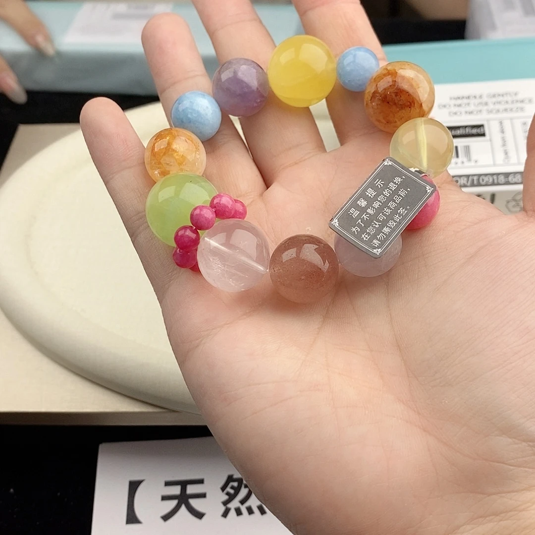 银S925镀金镶嵌手链水晶
