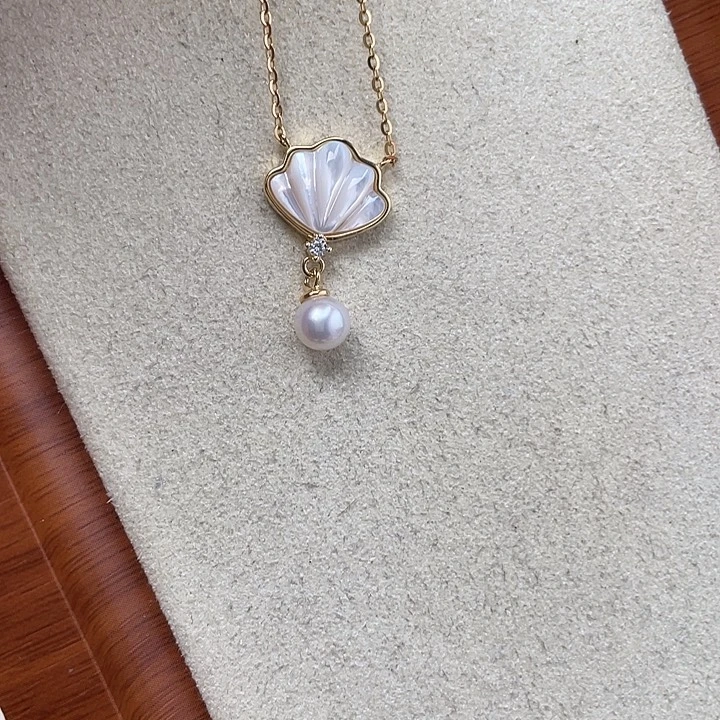 颈饰淡水珍珠银S925镶嵌