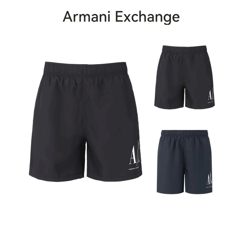 AX阿玛尼Armani 男士AX胶印休闲短裤沙滩裤953034 CC623