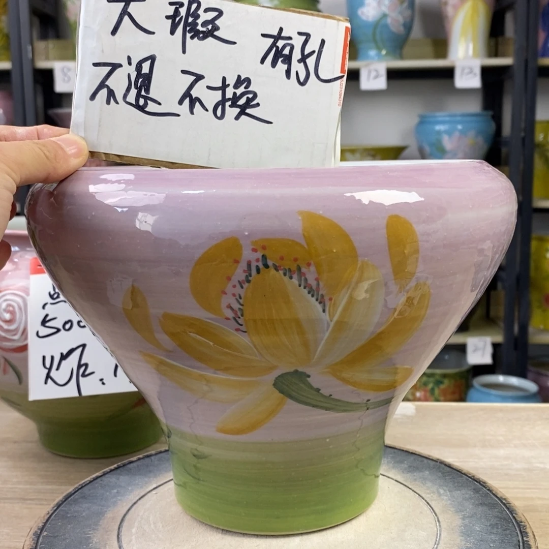景德镇手工手绘陶瓷花盆