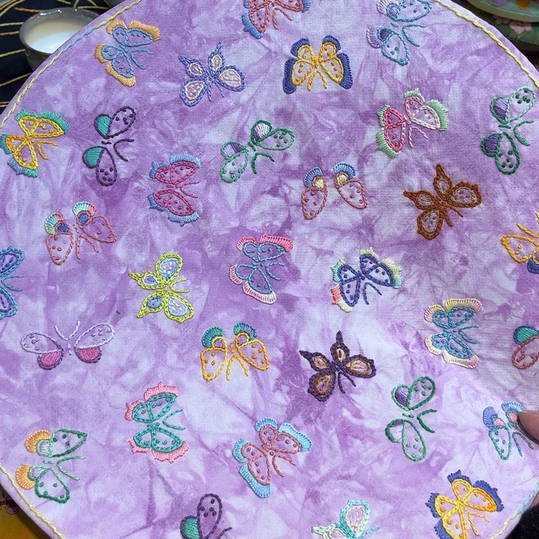 直径37刺子绣茶席