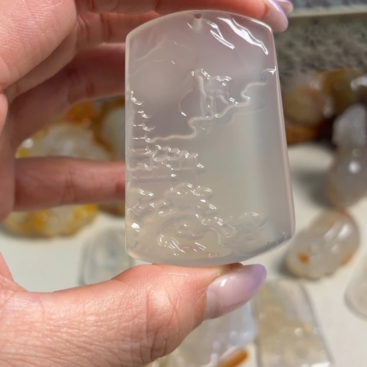 玛瑙/玉髓未镶嵌吊坠(不含链)