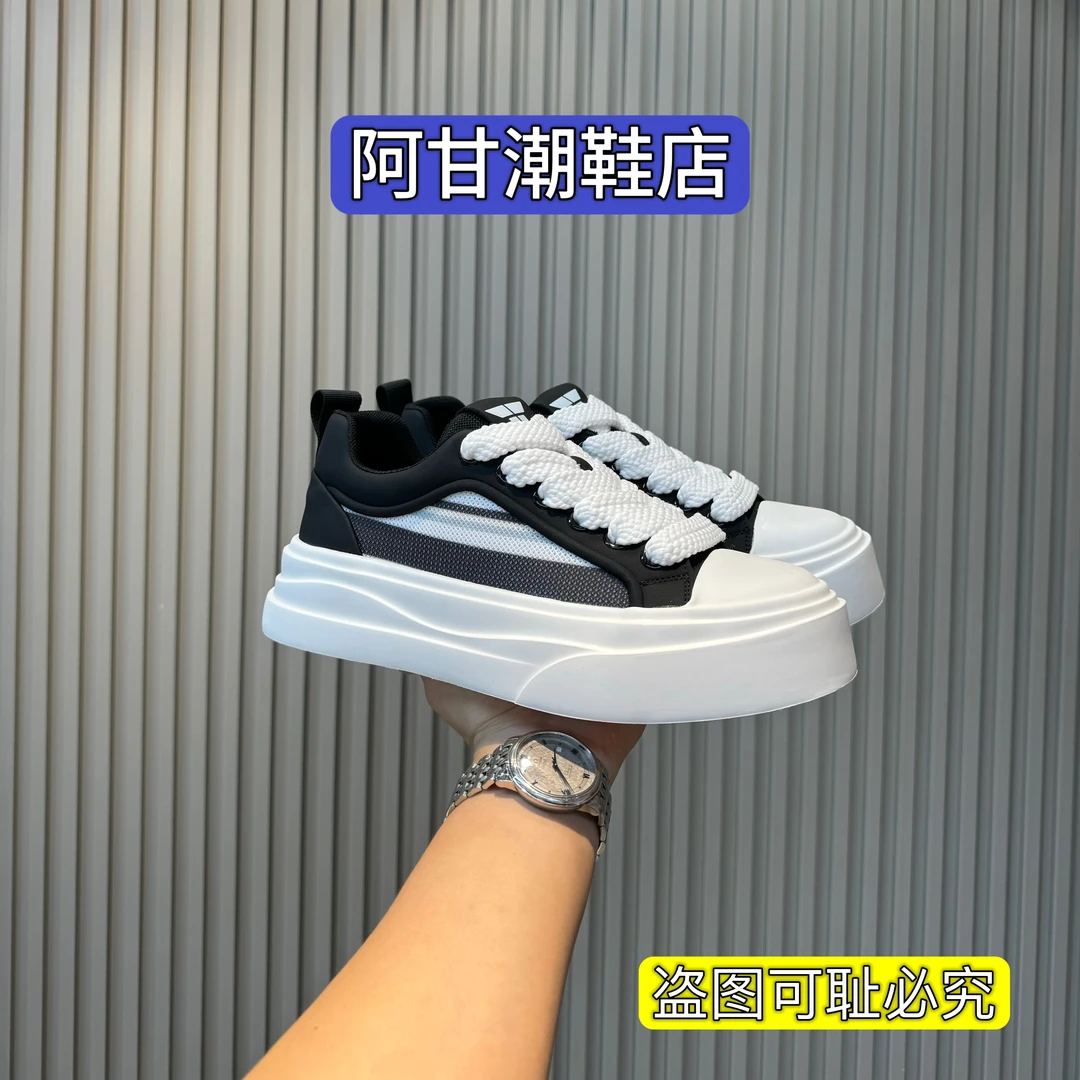 男鞋夏季新款炫彩透气布面时尚百搭洋气发泡软底运动男士休闲板鞋