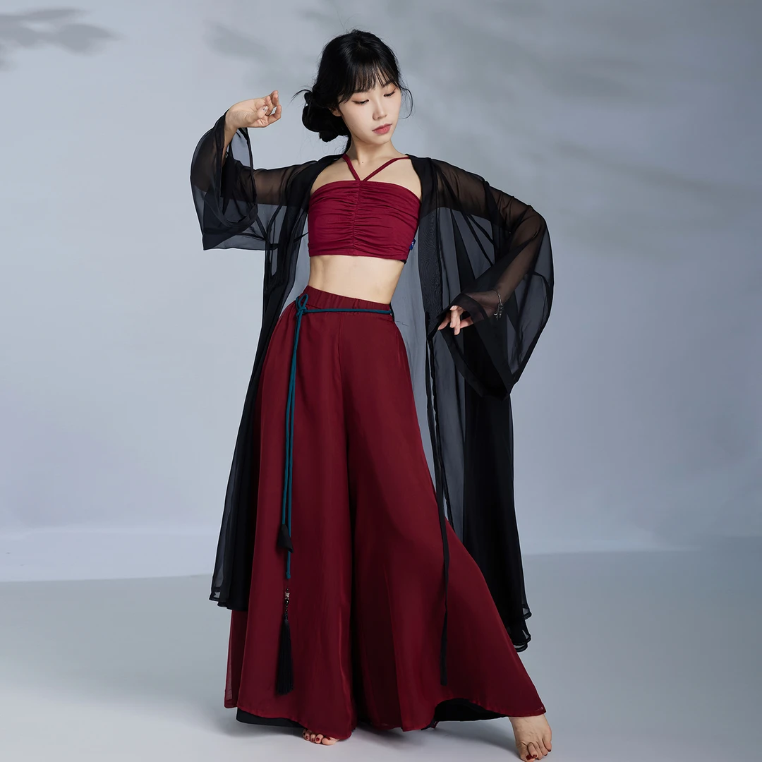 华丽独秀古风爵士演出服飘逸显瘦古典舞舞蹈服中国舞练功服女