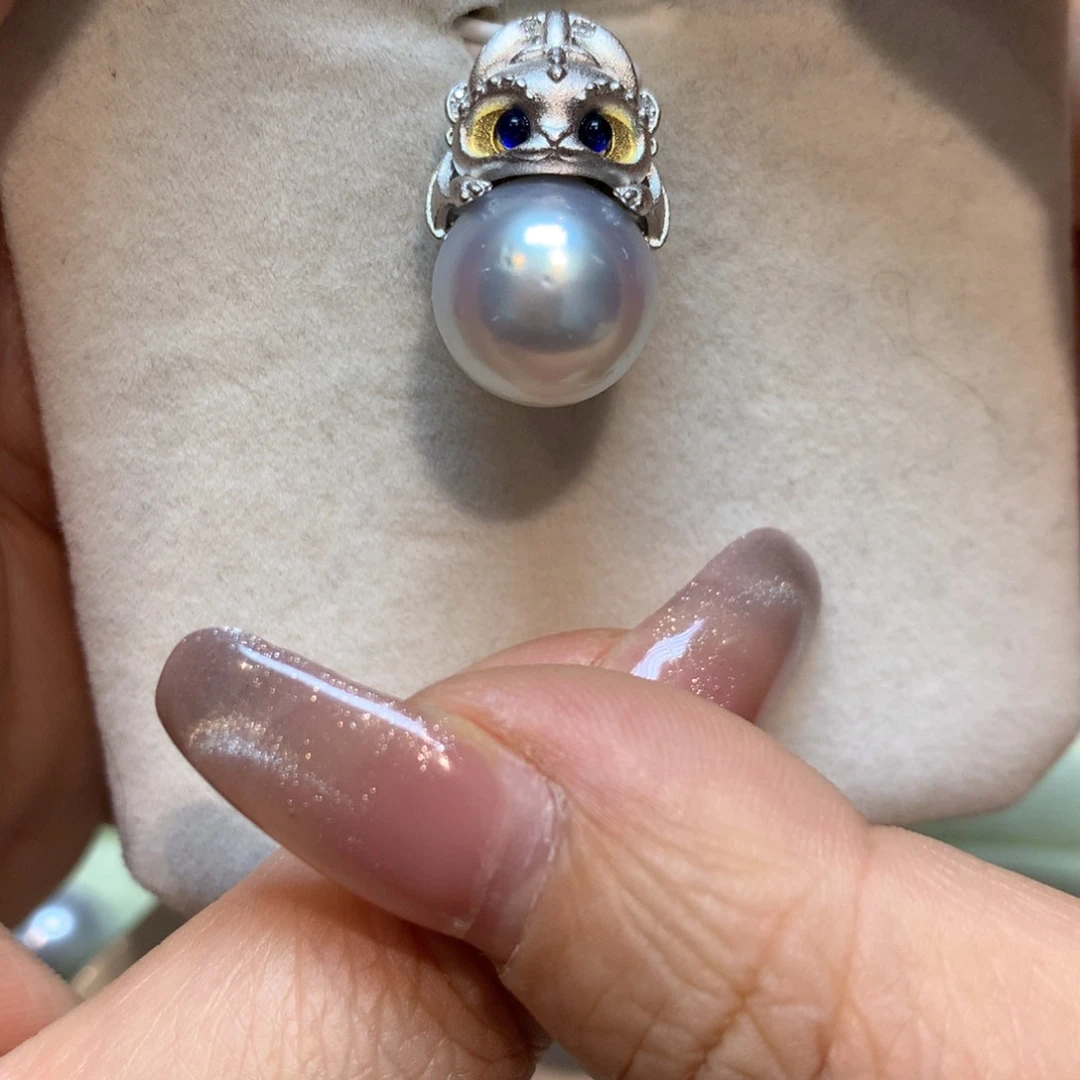 海水珍珠颈饰银S925镶嵌