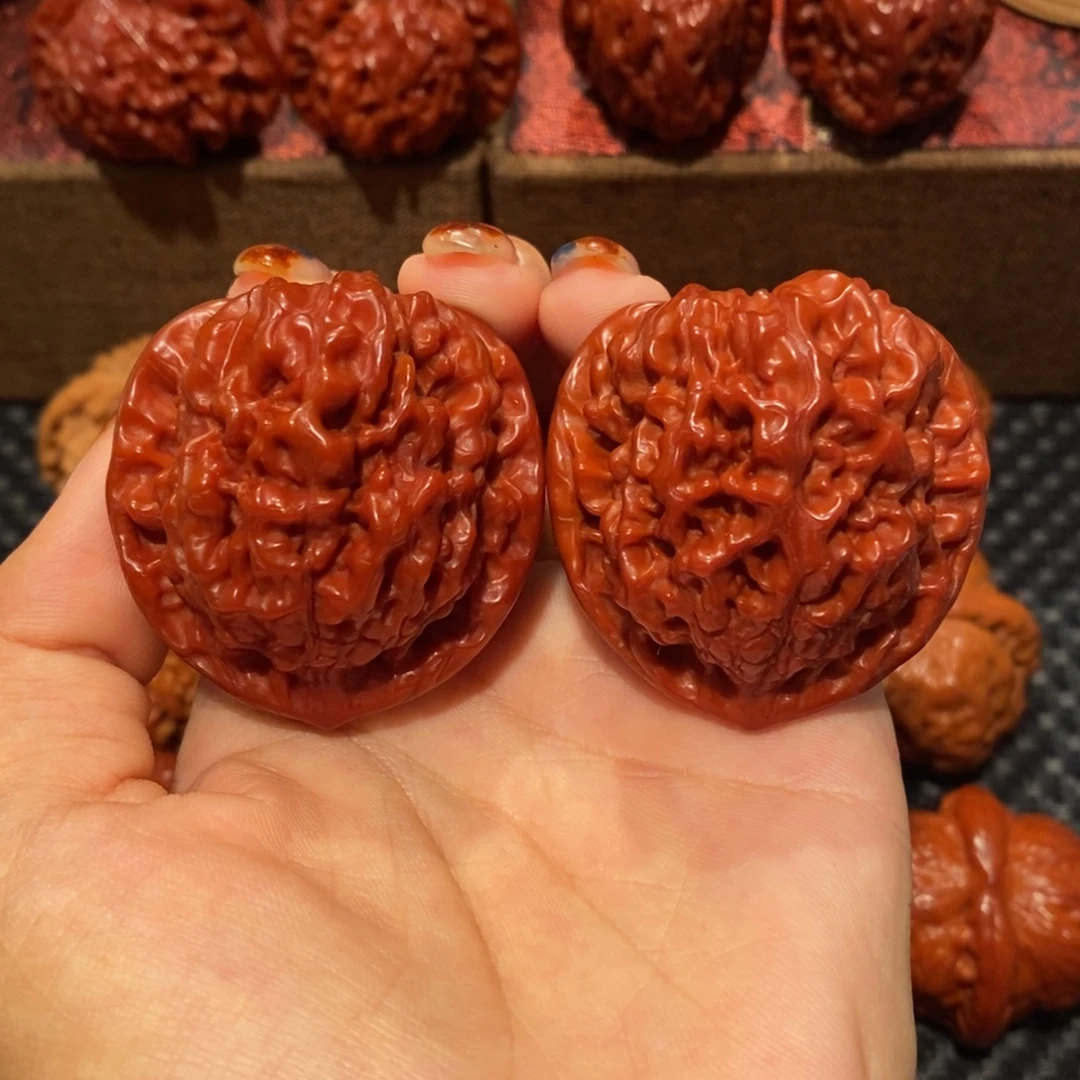 吊坠文玩核桃42玉化官帽，0611