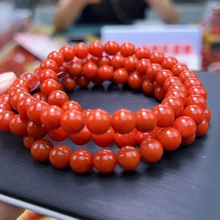 南红玛瑙多样性发一，卡8mm未镶嵌