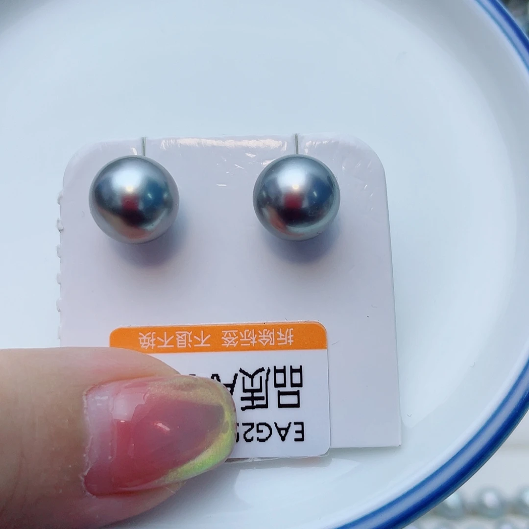 耳饰海水珍珠18K金镶嵌w22