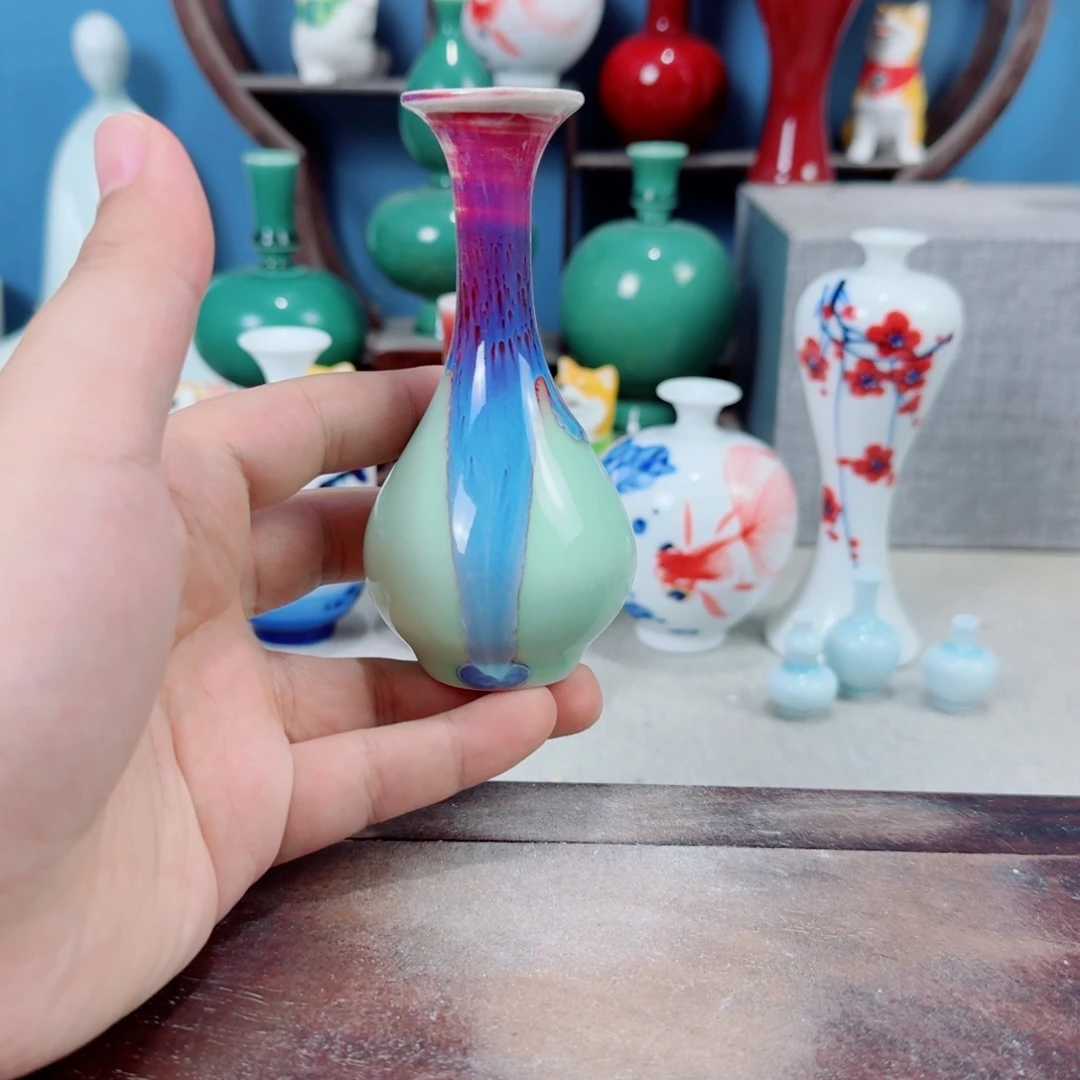 陶瓷手工小花器摆件