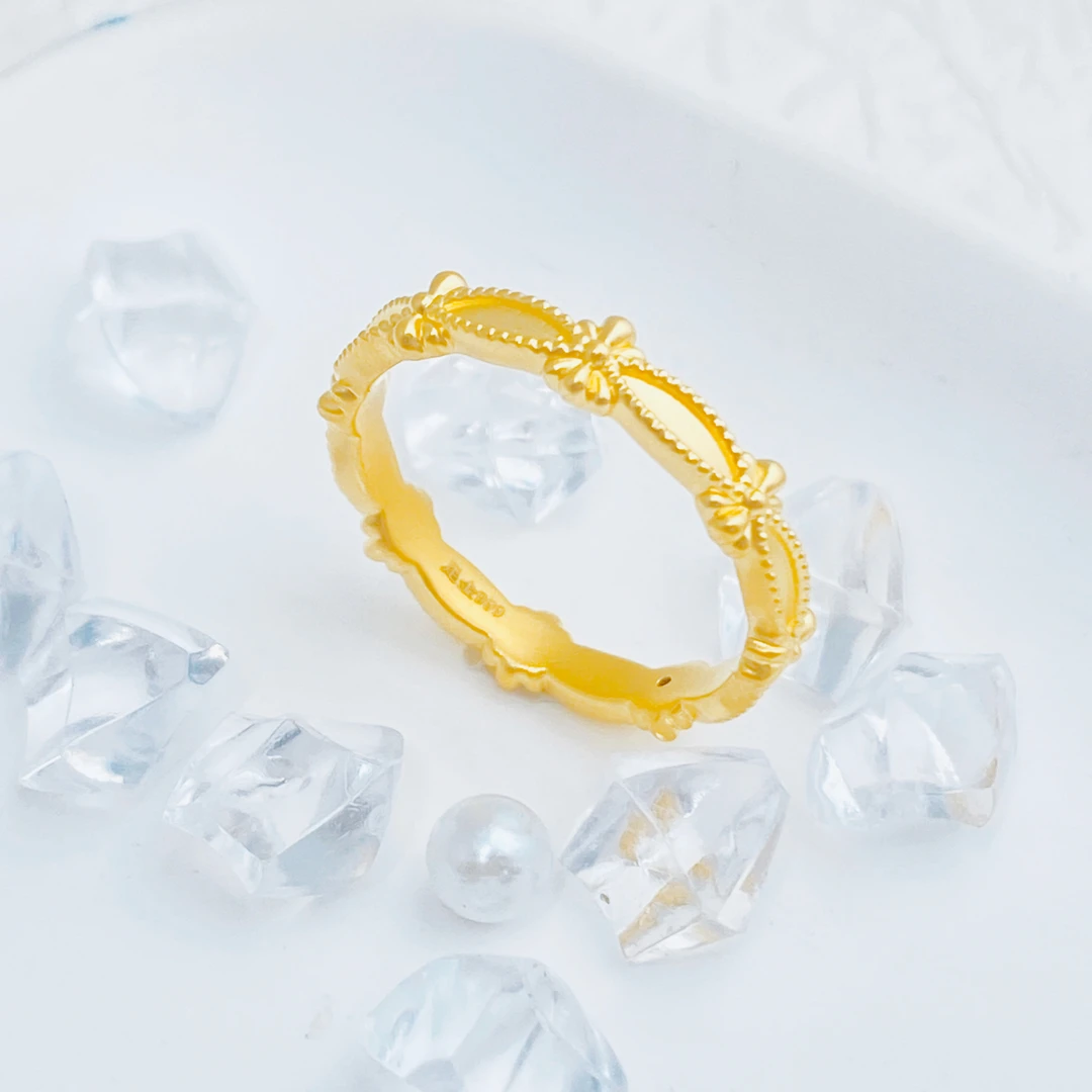 【国潮】足金999 鸢尾花戒指 0.91 18圈口