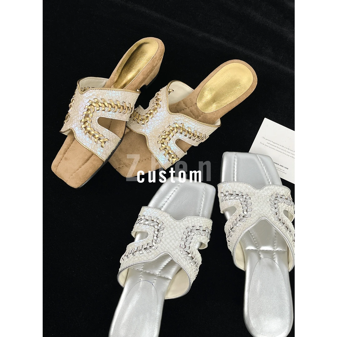 Lucky-流光-3CM盛夏深海鱼皮流光人鱼姬海巫风凉鞋