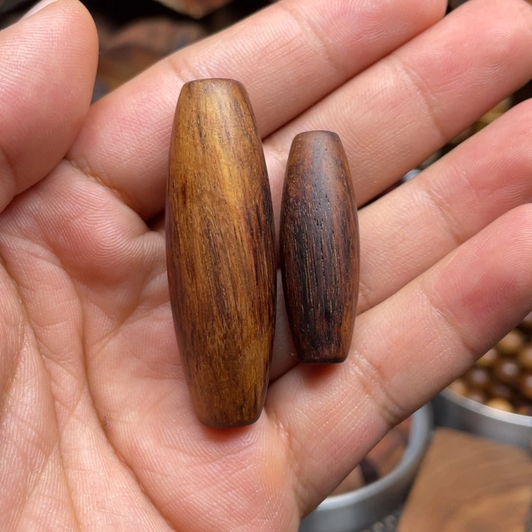 降真香降真香黄油金丝雕刻天珠一对