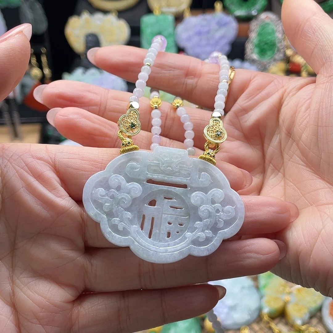 翡翠未镶嵌颈饰代编织