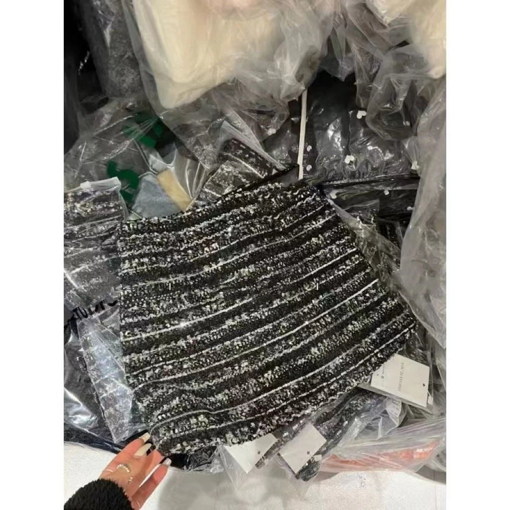 【土豆优选】亮片时髦条纹半身裙