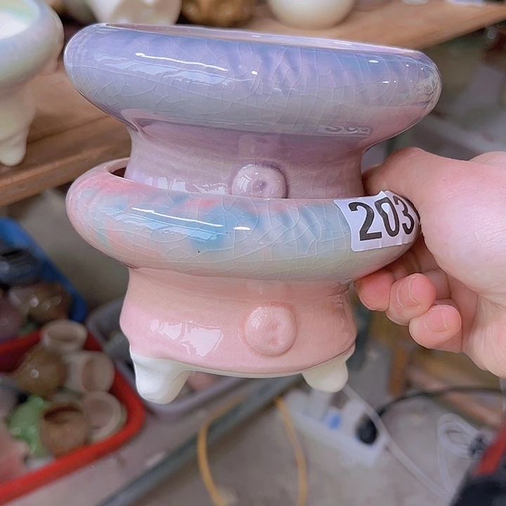 红陶陶瓷花盆当场满12包邮