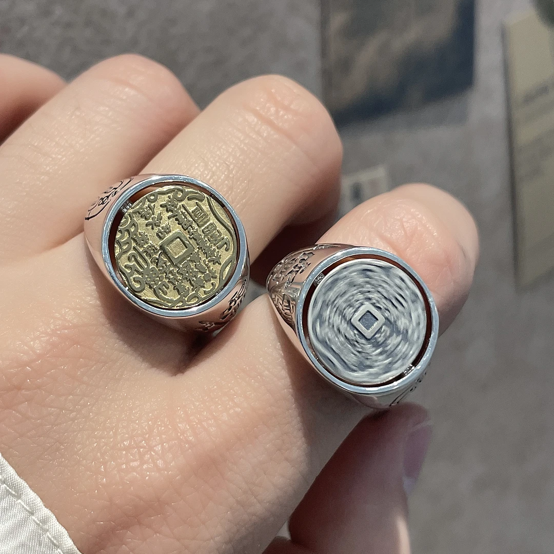 925银戒指 山鬼戒指S925银 J13011JS