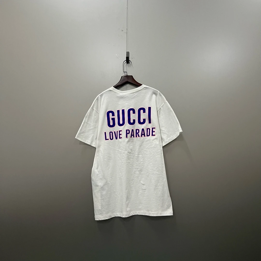GUCCI 古驰 Love Parade系列白色印花logo短袖 S码/全新/fg203364