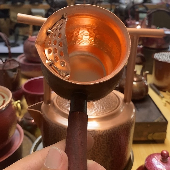 手工制作紫铜铜壶