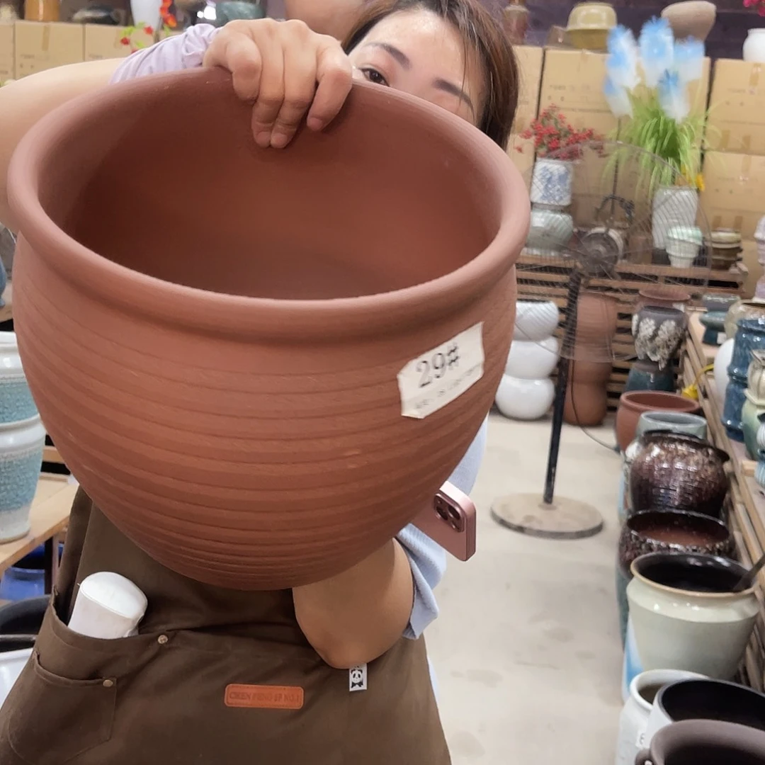 紫砂花盆高度28口径25厘米