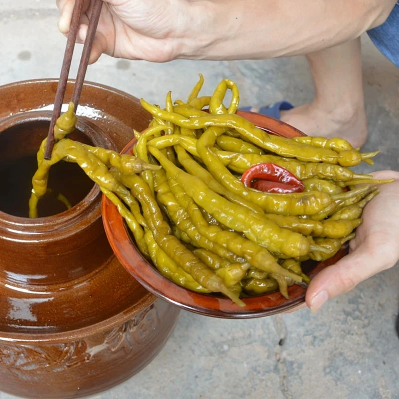 （湘西农仓）腌制酸辣椒下饭菜/2斤净重