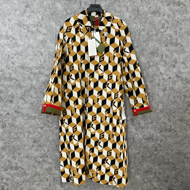 未使用 GUCCI/古驰 古驰黄色中长款大衣外套
