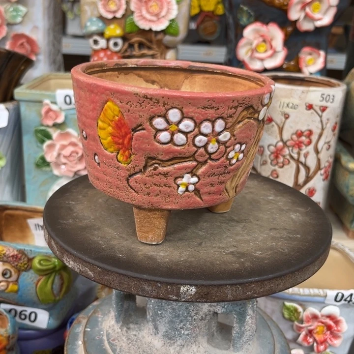 紫砂花盆粗陶材质多肉花盆