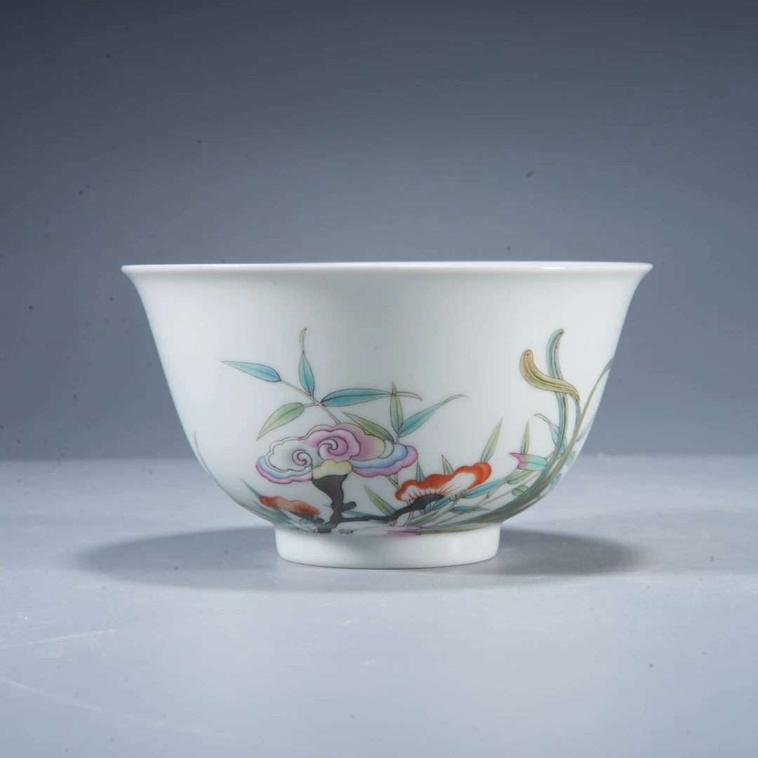 h615/清雍正 粉彩花卉纹碗【华豫之门甄选】