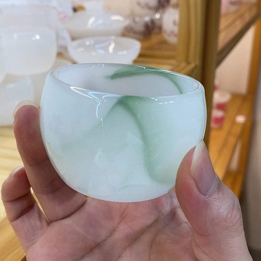 琉璃手工艺品漂绿客杯