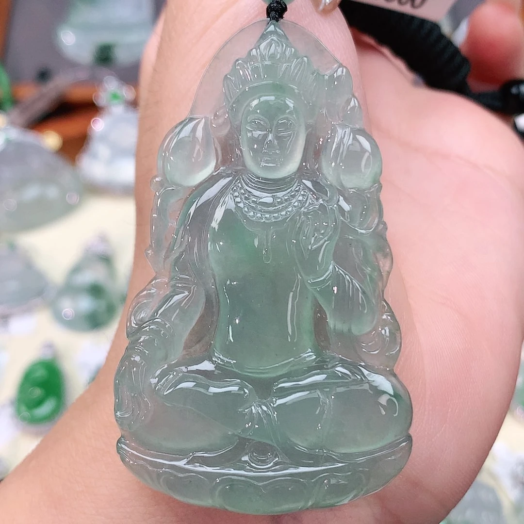 颈饰未镶嵌翡翠观音