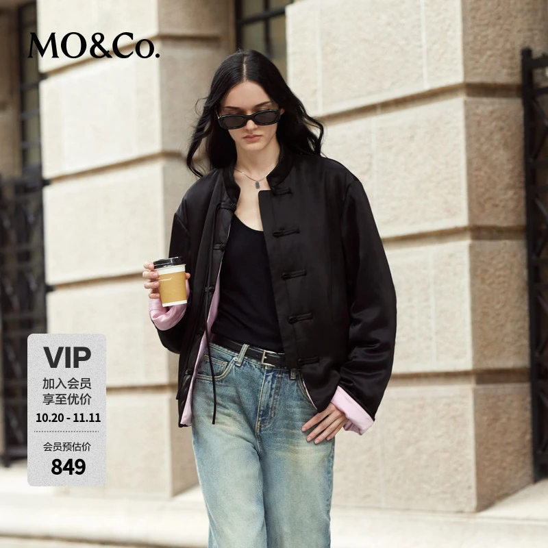 MOCO棉服外套新中式盘扣轻薄夹棉MBD4COT047