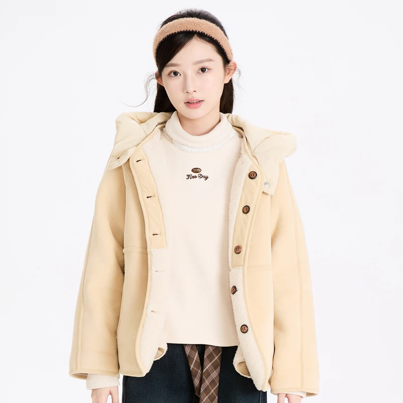 多多一上女大童25初冬加绒薄棉衣（150-180）2150A24X