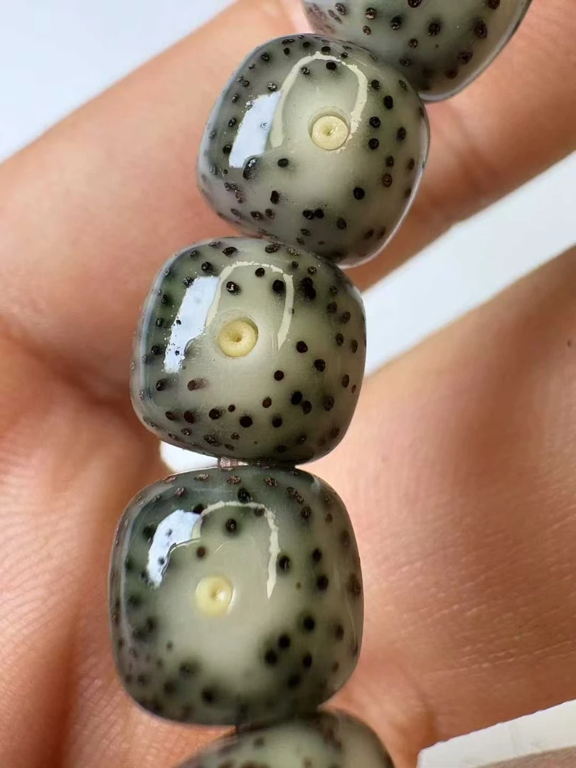 【冰糖爆透星点货】果冻糯冰爆透星月菩提8X9桶手串火龙果星点